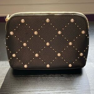 Kate Spade Black Studded Cosmetic Bag